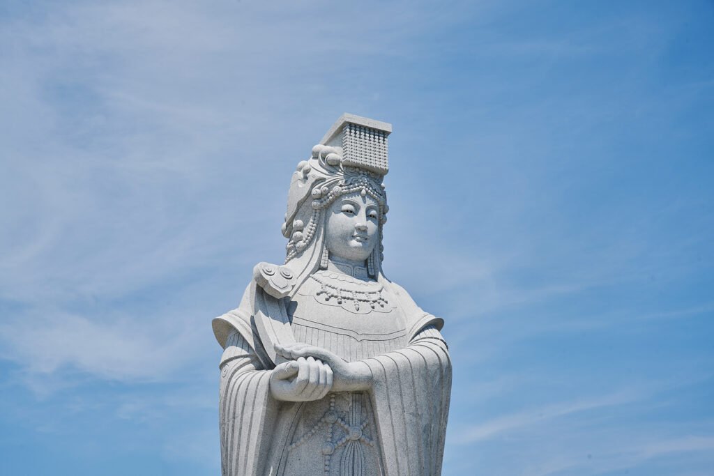 Bespoke stone statue of Mazu (Sea Goddess), a masterpiece of Custom Stone Carving by HuaFa Stone.